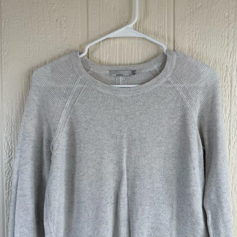 Prana Light Gray Knit Top